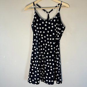 Outdoor Voices Exercise Dress Medium Black Polka Dot